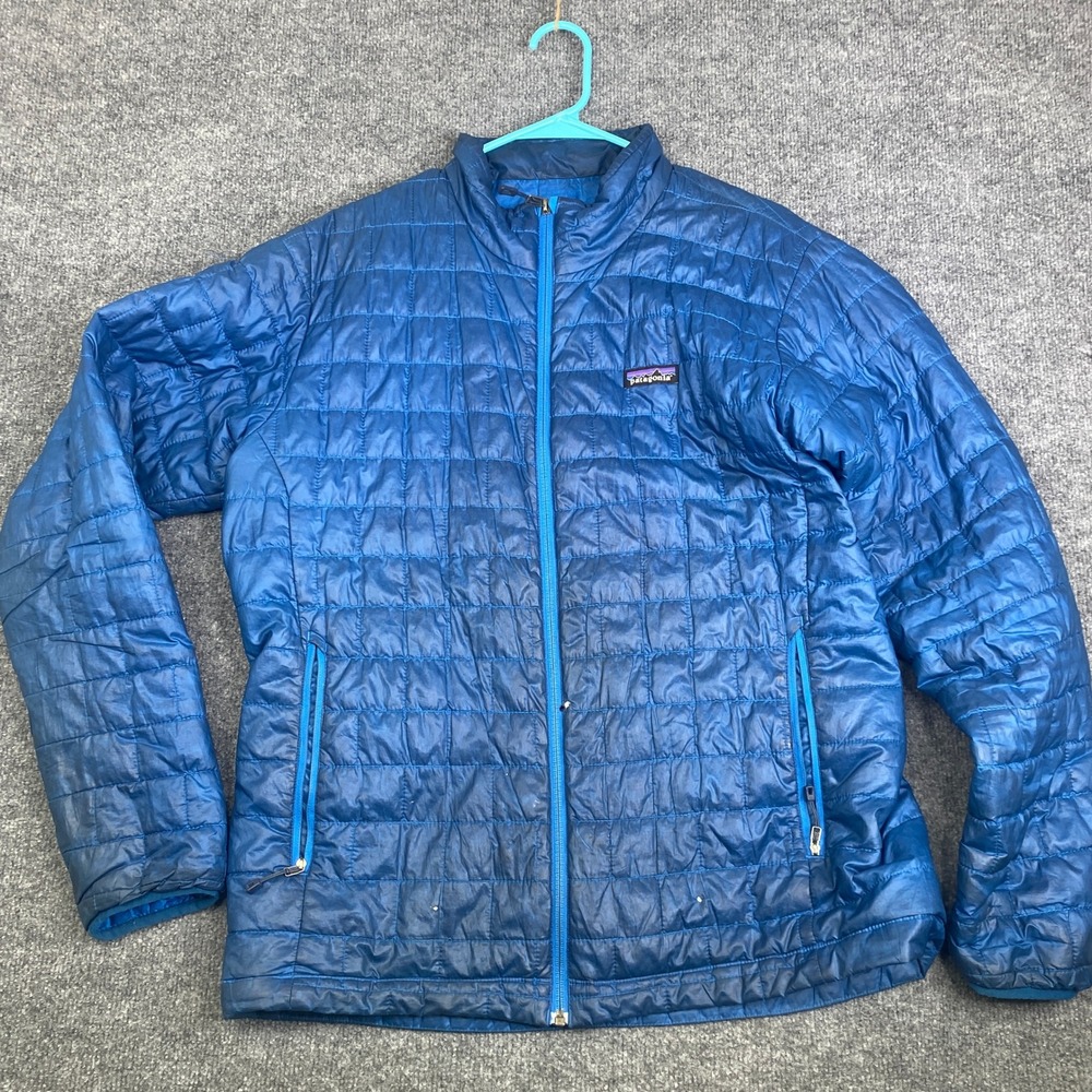 Patagonia Nano Puff Jacket Mens Large Blue Primaloft Insulated Quilted Puffer